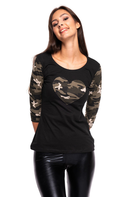 Halenka 3/4 rukáv MORO HEART MORO tmavě zelená