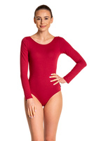 Gymnastické body s dlouhým rukávem B100D bordó