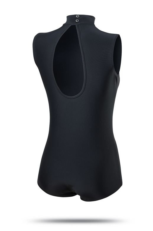 Dámský gymnastický body back BELOW collar GOLF černý