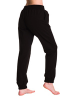 Dámské tepláky s volnou nohavicí černé