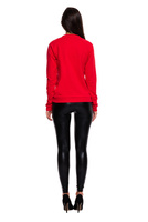 Dámská sportovní mikina s dlouhým rukávem a výšivkou myši červená