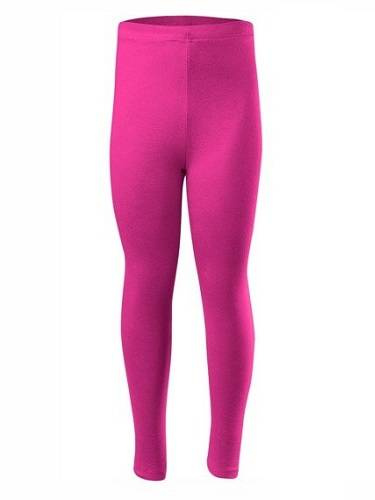 Dámské sportovní legíny pánské dětské dlouhé nohavice bavlna fuchsiová