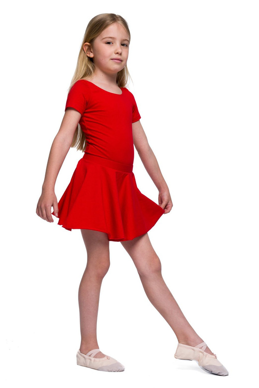 Gymnastické tréninkové body s krátkým rukávem B100K červené