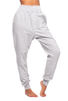 Dámské tepláky pánské dětské tepláky s nízkým sedem melanžové šedé