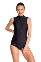 Dámský gymnastický body back BELOW collar GOLF černý