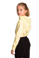 Dámská krátká mikina s velkou kapucí baby girl lemon