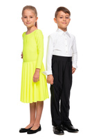 Turnajové taneční šaty pro dívky FIRST STEP yellow fluo