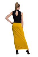 Dámský gymnastický body back BELOW collar GOLF černý