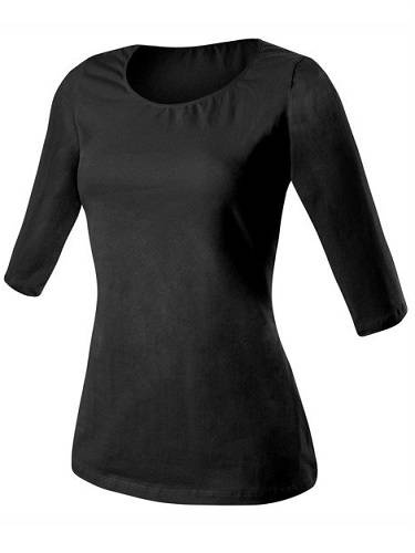 Tričko s 3/4 rukávem - černé