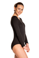 Gymnastické tréninkové body s dlouhým rukávem B100D černé