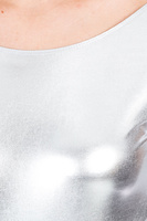 Gymnastické tréninkové body s dlouhým rukávem M100D stříbrné barvy