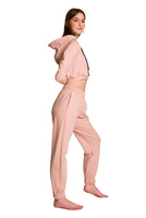 Dámská krátká mikina s velkou kapucí baby girl powder pink