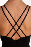 Dámské gymnastické body bez ramínek Baby B103C černé