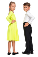 Turnajové taneční šaty pro dívky FIRST STEP yellow fluo