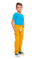 Dlouhé rovné tepláky hořčicové