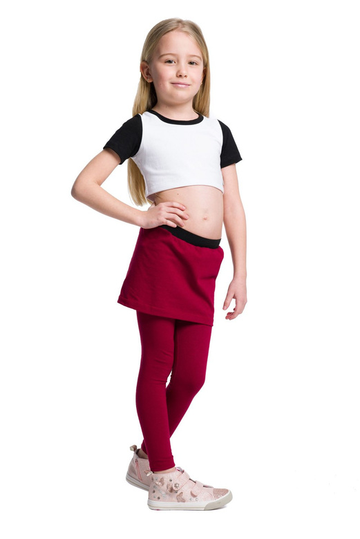 Dlouhé legíny se sukní bordó