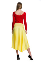 Asymetrická kruhová sukně - lemon