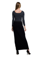 Dámské šněrované body s dlouhým rukávem graphite