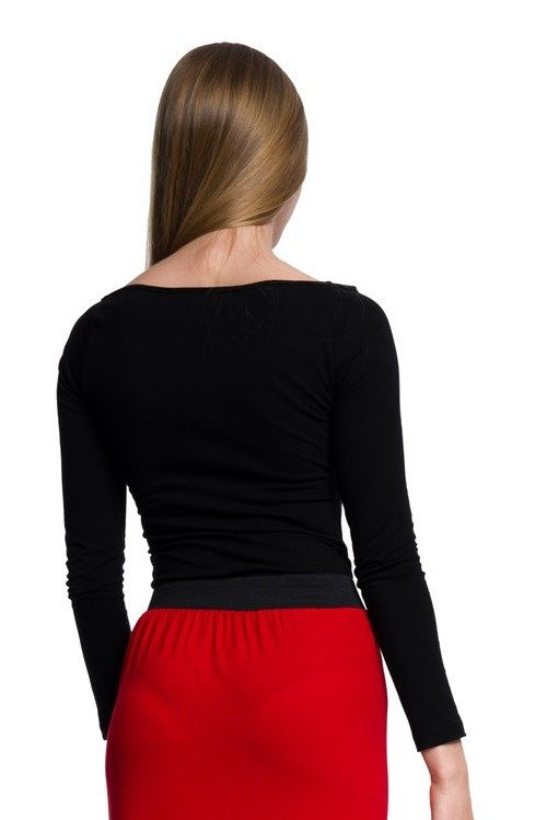 Tělo s lodičkovým výstřihem černé