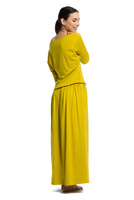 Dlouhé viskózové šaty MAXI - pistáciová barva