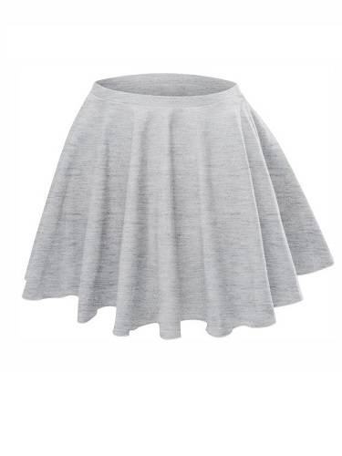 Rozšířená kruhová sukně - šedý melír