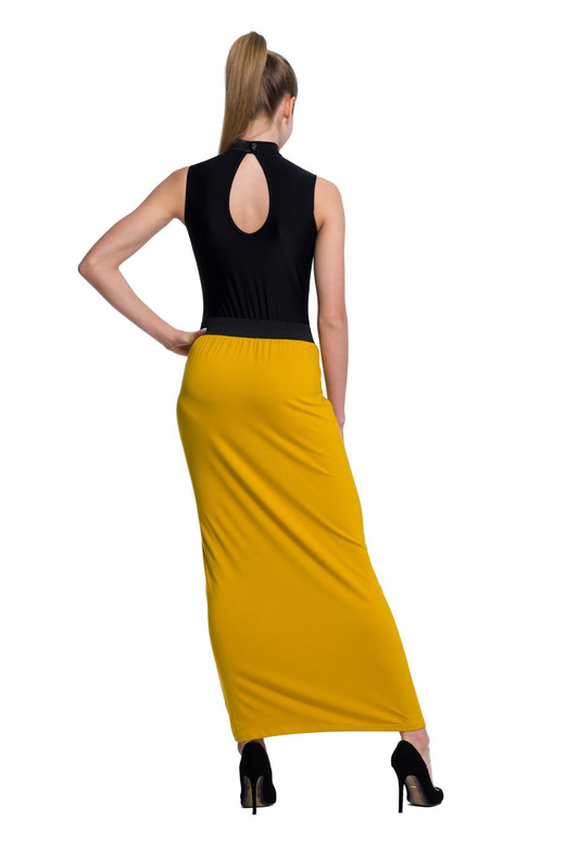 Dámský gymnastický body back BELOW collar GOLF černý