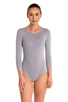 Gymnastické tréninkové body s 3/4 rukávy B10034 melange-grey
