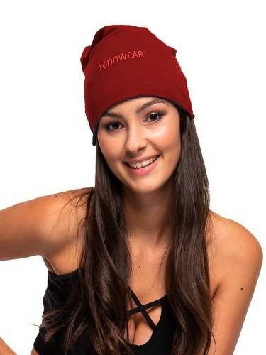Dámská pánská dětská mikina čepice rennWEAR - vínová