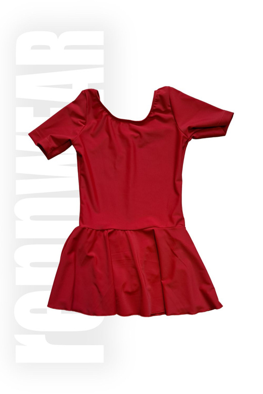 Body s krátkou sukní z lycry růžové