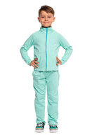 Mikina se stojáčkem, zipem a kapsami mátová