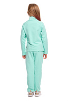 Mikina se stojáčkem, zipem a kapsami mátová