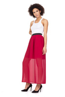 Šifonová sukně MAXI - vínová