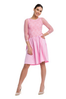 Krajkové rozšířené šaty - růžové