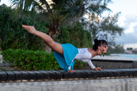 Rozšířená kruhová sukně - tyrkysová