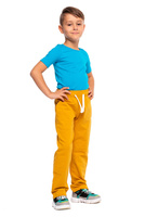 Dlouhé rovné tepláky hořčicové