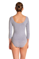 Gymnastické tréninkové body s 3/4 rukávy B10034 melange-grey
