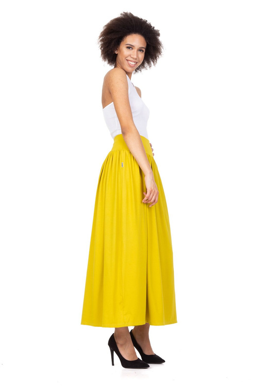 MAXI viskózová sukně - pistáciová