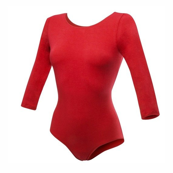 Gymnastické tréninkové body s 3/4 rukávy B10034 červené