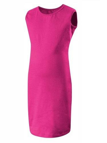 Tužkové šaty bez rukávů - fuchsiová