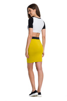 Viskózová sukně MIDI ve fitted střihu - pistáciová