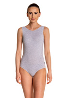 Gymnastické body bez rukávů B100B melange-grey