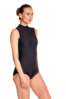 Dámský gymnastický body back BELOW collar GOLF černý