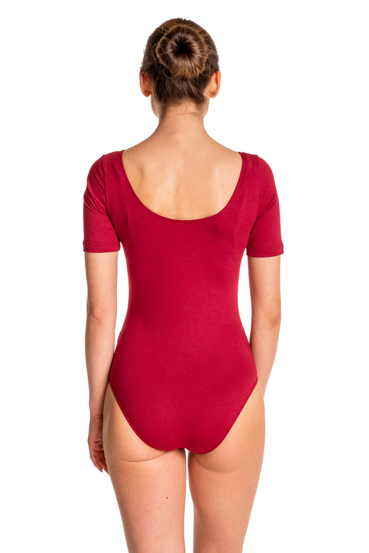 Gymnastické tréninkové body s krátkým rukávem B100K bordó