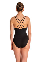 Dámské gymnastické body bez ramínek Baby B103C černé