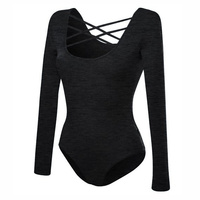 Dámské šněrované body s dlouhým rukávem graphite