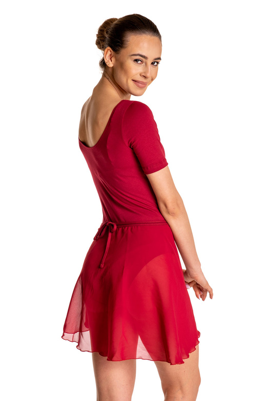 Gymnastické tréninkové body s krátkým rukávem B100K bordó