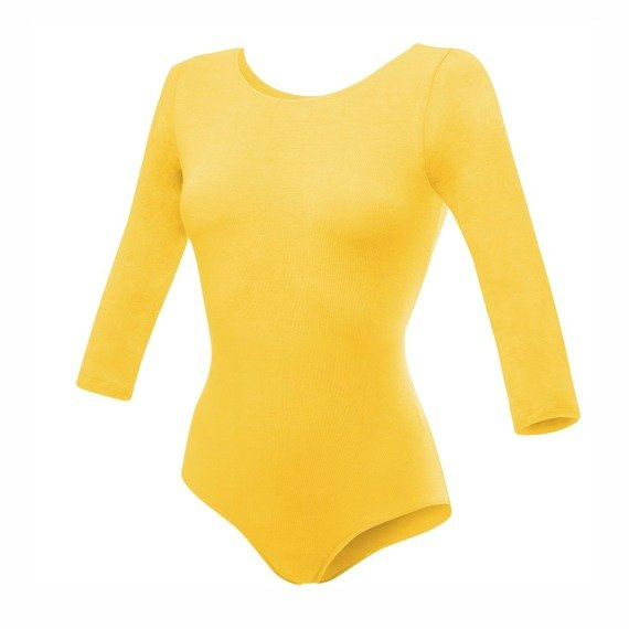 Gymnastické tréninkové body s 3/4 rukávy B10034 žluté
