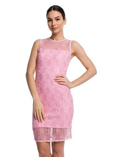 Krajkové šaty FIT - růžové