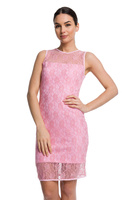 Krajkové šaty FIT - růžové