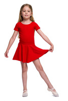 Gymnastické tréninkové body s krátkým rukávem B100K červené